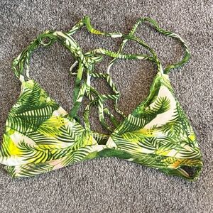 Green Leaf Print Bikini